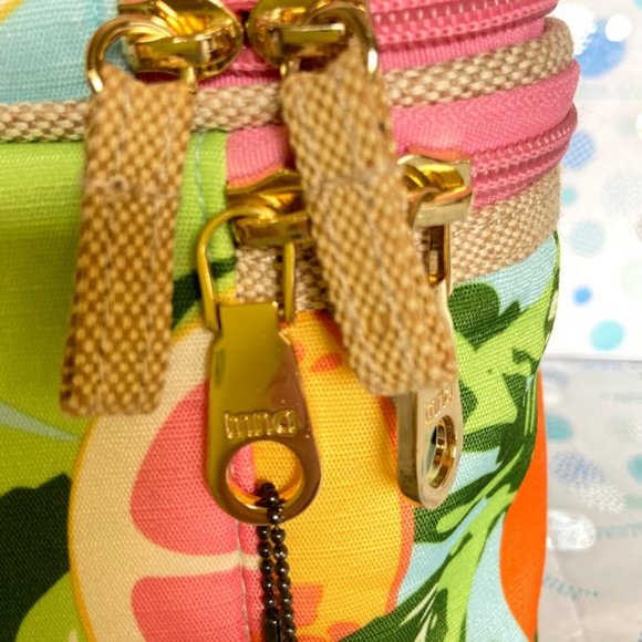 TRINA DOUBLE TRAIN CASE LOVELY SUMMER COLORS! - Picture 6 of 11